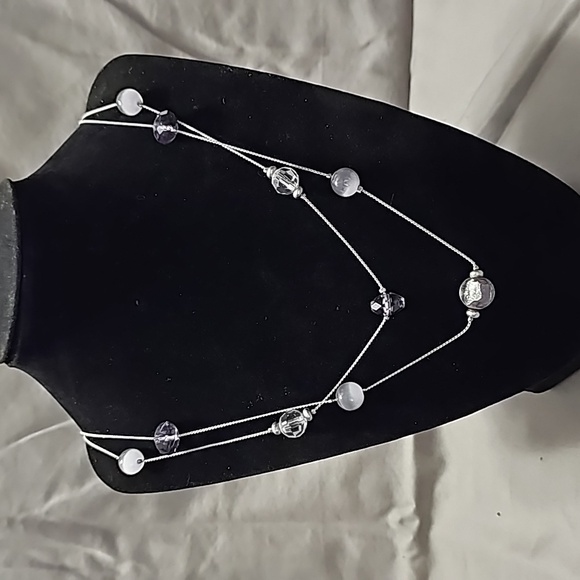 Purple Beaded Layer Necklace - Picture 1 of 5